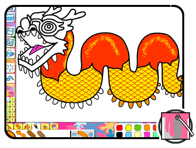 chinese dragon colouring