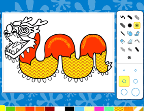 chinese dragon colouring